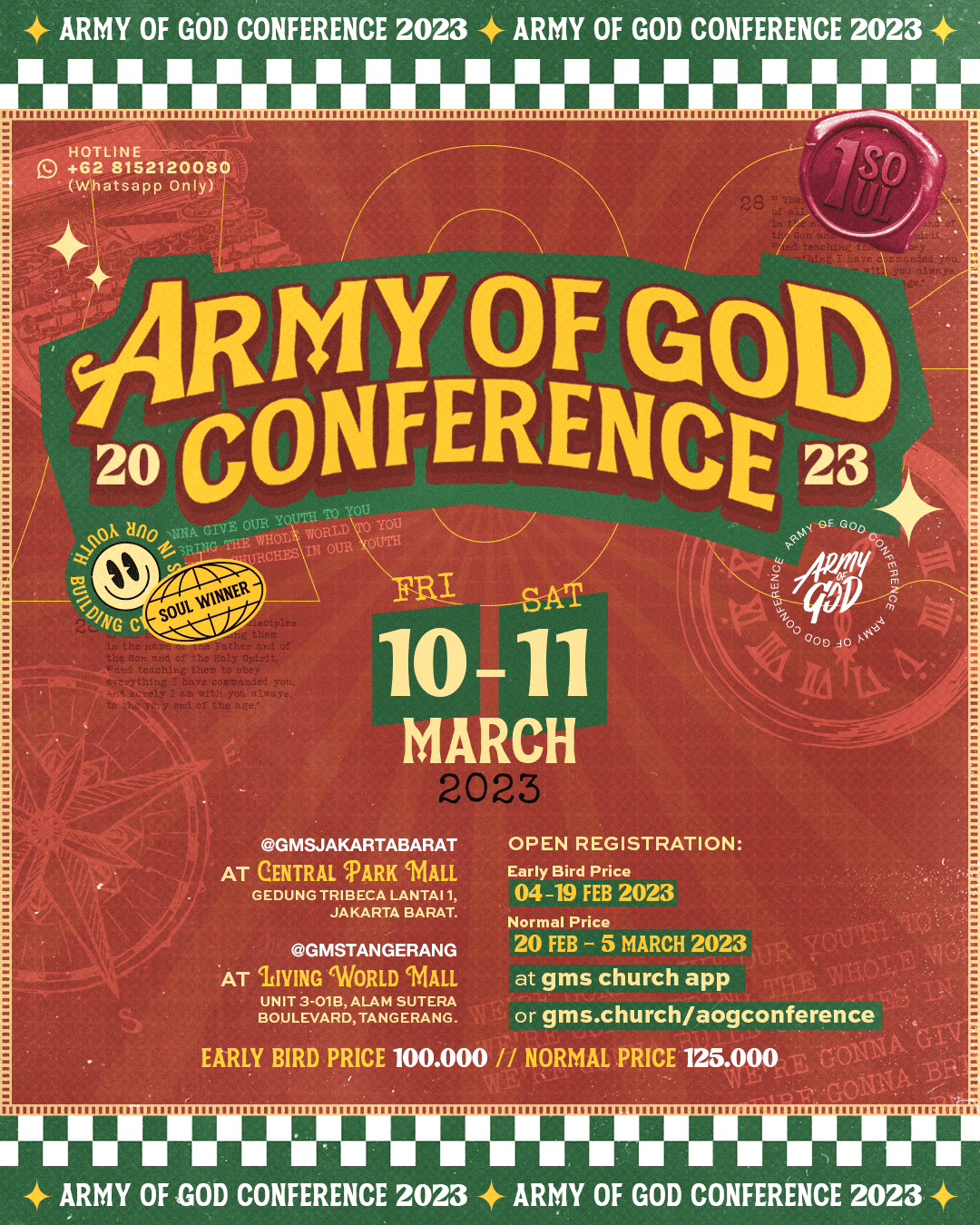 ARMY OF GOD CONFERENCE (USIA PELAJAR SMPMAHASISWA / 1322 TAHUN